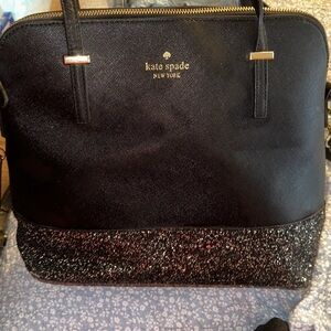 Kate Spade Black and Glitter Shoulder Bag